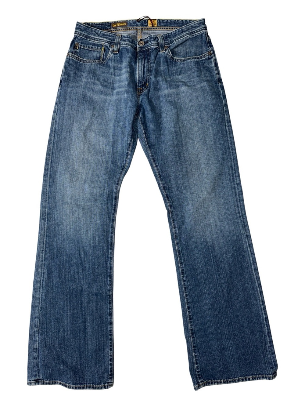 Adriano Goldschmied mens 33x34 Fillmore bootcut light wash vintage denim jeans